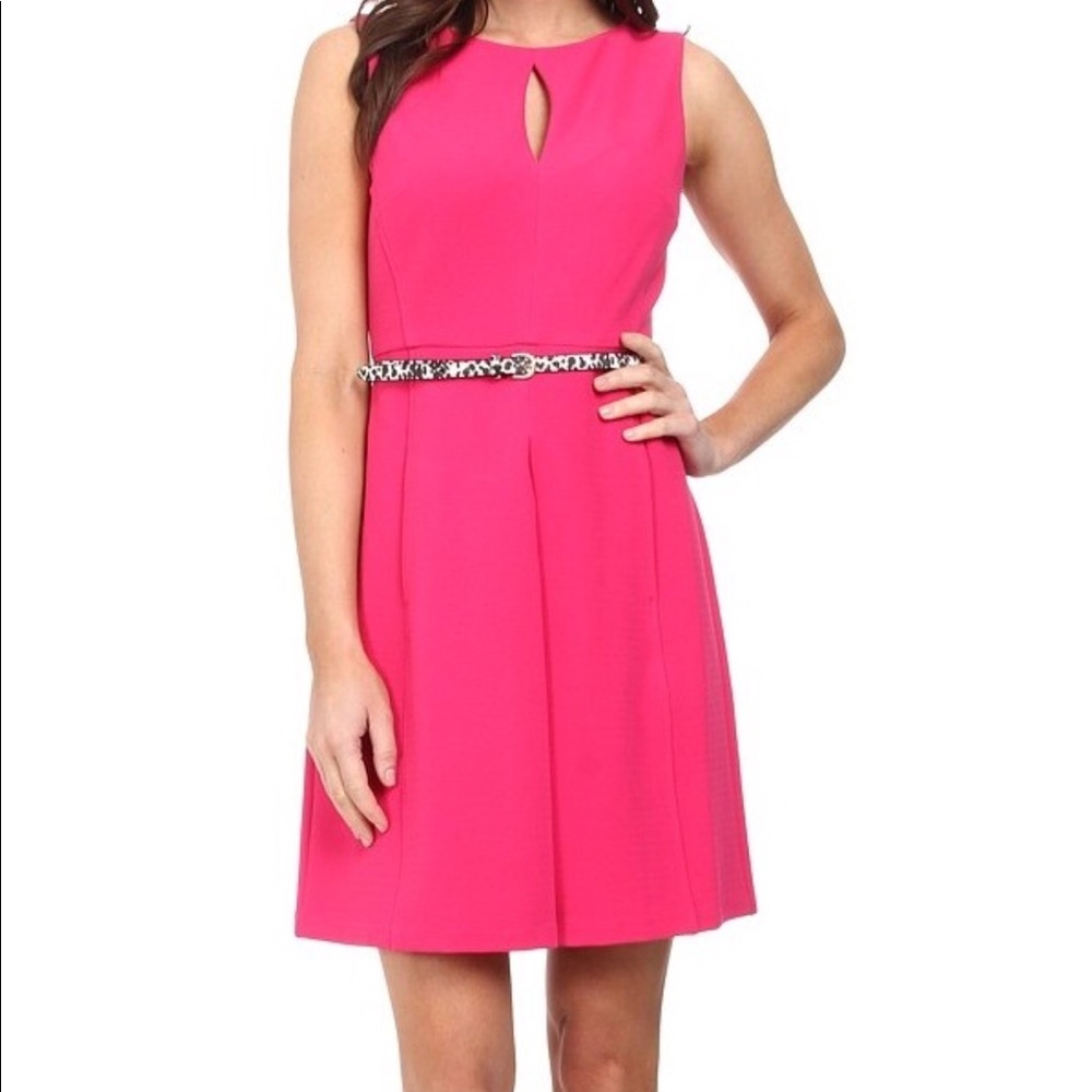 Donna Morgan Pink Harlowe Keyhole Dress
